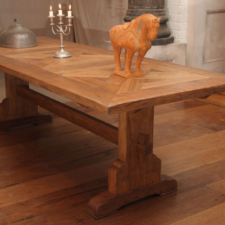 Recycled hardwood table